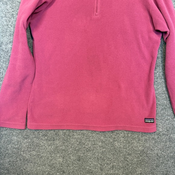 Patagonia Sweater Womens Medium Pink 1/4 Zip Pullover Long Sleeve Outdoors - Picture 9 of 11